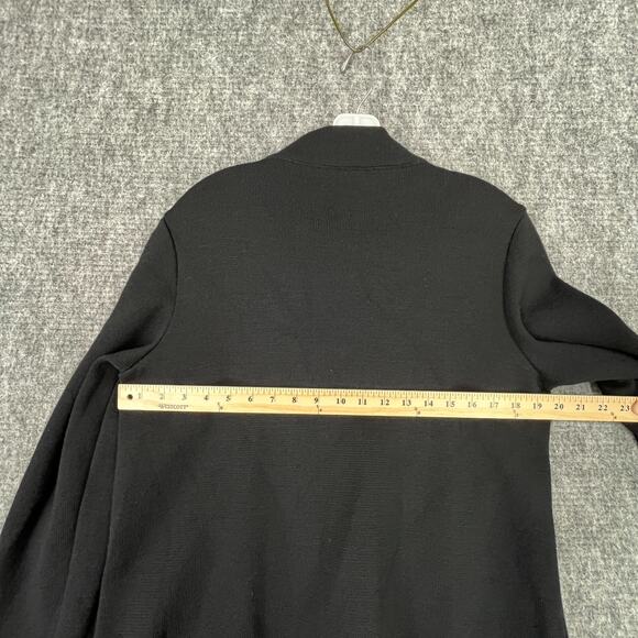 Saint James Womens Duffle Peacoat Pure Wool 10 Black Sweater made in France - Picture 9 of 11